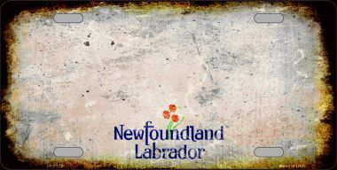 LP-8172 New Foundland Background Rusty Novelty Metal License Plate