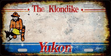LP-8173 Yukon Background Rusty Novelty Metal License Plate