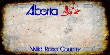 LP-8175 Alberta State Background Rusty Novelty Metal License Plate