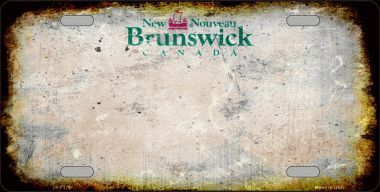 LP-8179 New Brunswick Background Rusty Novelty Metal License Plate