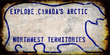 LP-8180 Northwest Territories Background Rusty Novelty Metal License Plate