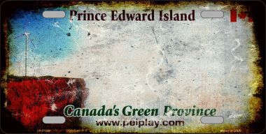 LP-8183 Prince Edward Island Background Rusty Novelty Metal License Plate