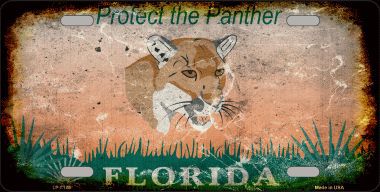 LP-8188 Florida State Background Rusty Novelty Metal License Plate