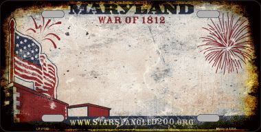 LP-8195 Maryland State Background Rusty Novelty Metal License Plate