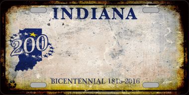 Picture of Smart Blonde LP-8212 Indiana Background Rusty Novelty Metal License Plate