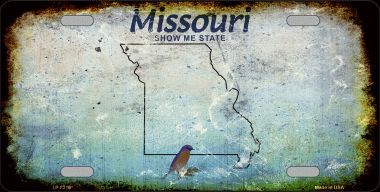 LP-8216 Missouri Background Rusty Novelty Metal License Plate