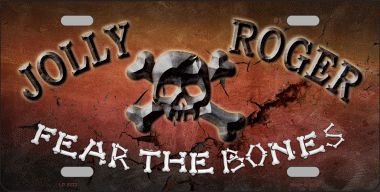 LP-8222 Fear The Bones Novelty Metal License Plate