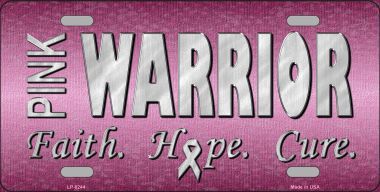 LP-8244 Pink Warrior Novelty Metal License Plate
