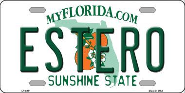 LP-8271 Estero Sunshine State Novelty Metal License Plate