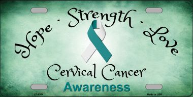 LP-8304 Cervical Cancer Novelty Metal License Plate