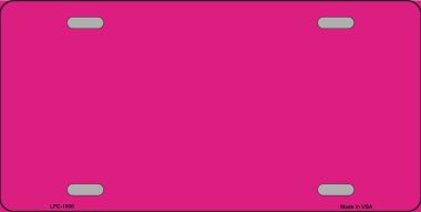 LPC-1000 Pink Metallic Solid Background Metal Novelty License Plate