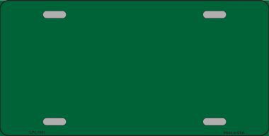Green Metallic Solid Background Metal Novelty License Plate