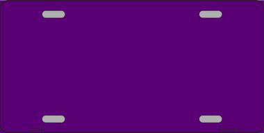 LPC-1007 Purple Metallic Solid Background Metal Novelty License Plate