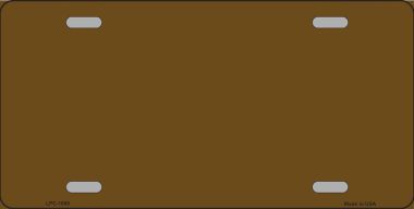 LPC-1008 Brown Metallic Solid Background Metal Novelty License Plate