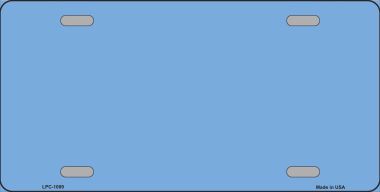 LPC-1009 Light Blue Metallic Solid Background Metal Novelty License Plate