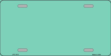 Teal Metallic Solid Background Metal Novelty License Plate