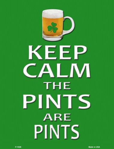 P-1026 Pints Metal Novelty Parking Sign