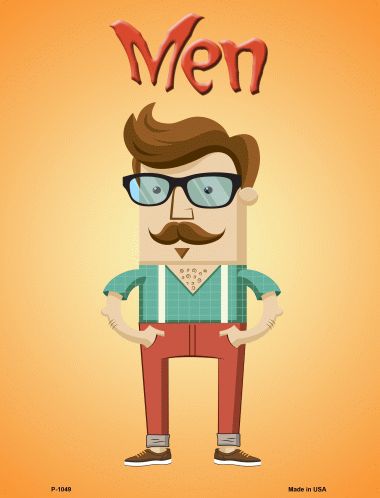 P-1049 Men Metal Novelty Parking Sign