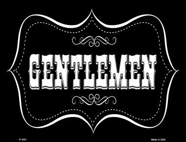 P-1051 Gentlemen Metal Novelty Parking Sign