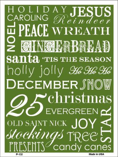 P-132 Green Holiday Wrap Pattern Metal Novelty Parking Sign