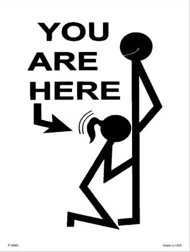P-2040 You Are Here Metal Novelty Parking Sign