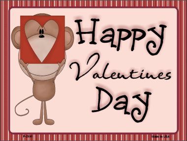 P-2101 Happy Valentines Day Monkey Metal Novelty Parking Sign