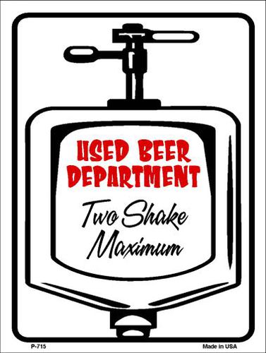 P-715 Two Shake Max Metal Novelty Parking Sign