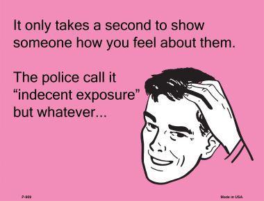 P-909 It only takes a second to show someone how you feel E-Card Metal Novelty Parking Sign -  Smart Blonde