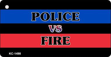 KC-1498 Police vs Fire Novelty Key Chain