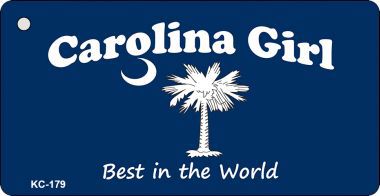 KC-179 Carolina Girl Blue Novelty Key Chain