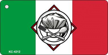 KC-4212 Italy Chef Flag Novelty Key Chain