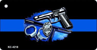 KC-4218 Police Badge & Cuffs Novelty Key Chain