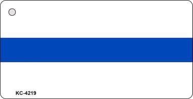 KC-4219 Blue Line White Background Novelty Key Chain