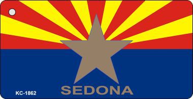 KC-1862 Sedona Arizona State Flag Novelty Key Chain