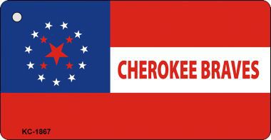 SMART BLONDE Cherokee Braves Novelty Aluminum Key Chain KC-1867