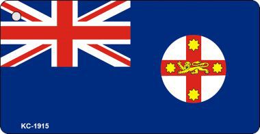 SMART BLONDE New South Wales Flag Novelty Aluminum Key Chain KC-1915