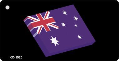 KC-1920 Australia Flag Black Background Novelty Key Chain