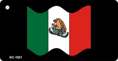 KC-1921 Mexico Black Background Flag Novelty Key Chain