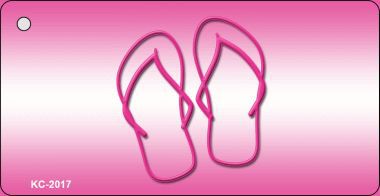 KC-2017 Pink Flip Flops Novelty Key Chain