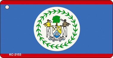 KC-2153 Belize Flag Novelty Key Chain