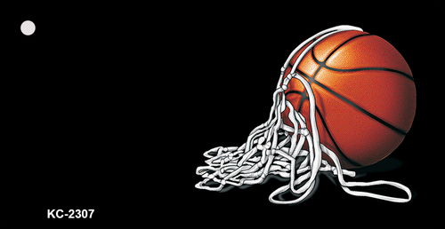 KC-2307 Basketball & Net OffSet Novelty Key Chain