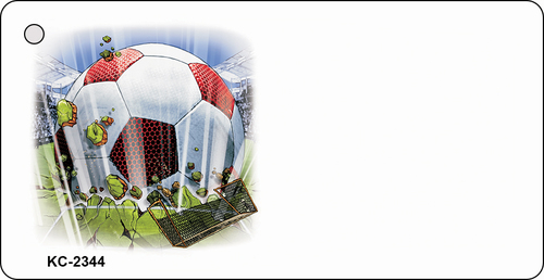 KC-2344 Soccer OffSet Novelty Key Chain