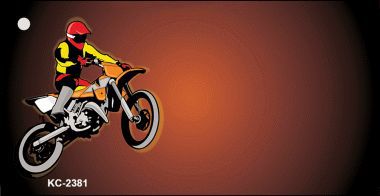 KC-2381 Motor Cross OffSet Novelty Key Chain