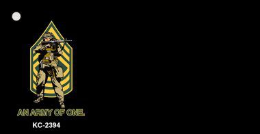 KC-2394 Army Of One OffSet Novelty Key Chain