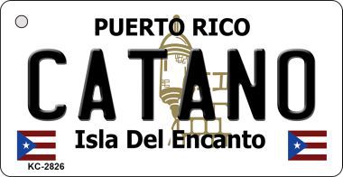 SMART BLONDE Catano Puerto Rico Flag Novelty Aluminum Key Chain KC-2826
