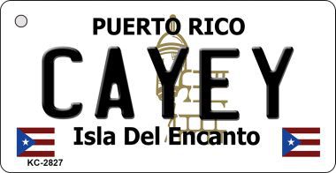 KC-2827 Cayey Puerto Rico Flag Novelty Key Chain