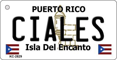 KC-2829 Ciales Puerto Rico Flag Novelty Key Chain