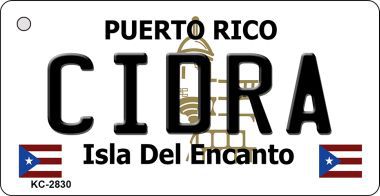 KC-2830 Cidra Puerto Rico Flag Novelty Key Chain