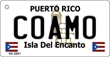 KC-2831 Coamo Puerto Rico Flag Novelty Key Chain