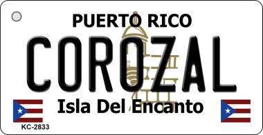 KC-2833 Corozal Puerto Rico Flag Novelty Key Chain